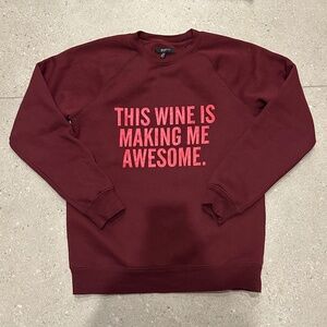 BRUNETTE THE LABEL LADIES SWEATSHIRT BURGUNDY SMALL